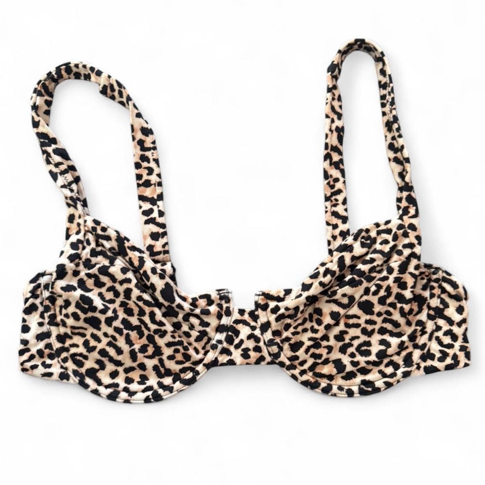 Leopard Print Bikini Top